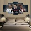 Ronaldo Messi Griezmann Soccer - 5 Panel Canvas Art Wall Decor