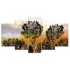 Rose Flower Floral 01 - Nature 5 Panel Canvas Art Wall Decor