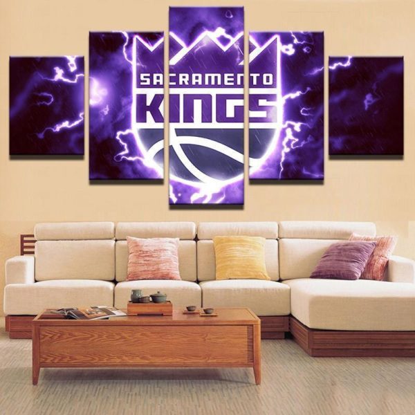 Sacramento Kings NBA Basketball - 5 Panel Canvas Art Wall Decor