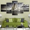 Sail Boat 4 - Space 5 Panel Canvas Art Wall Decor