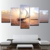 Sailboat - Ocean 5 Panel Canvas Art Wall Decor