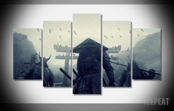 Samurai Movie - 5 Panel Canvas Art Wall Decor