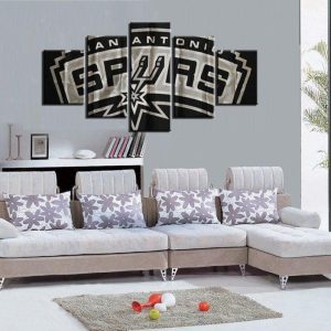 San Antonio Spurs NBA Basketball - 5 Panel Canvas Art Wall Decor