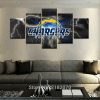 San Diego Chargers Football - 5 Panel Canvas Art Wall Decor