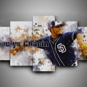 San Diego Padres 1 - Sport 5 Panel Canvas Art Wall Decor