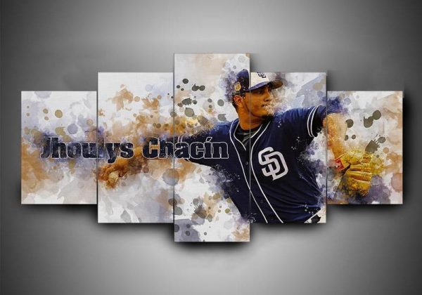 San Diego Padres 1 - Sport 5 Panel Canvas Art Wall Decor