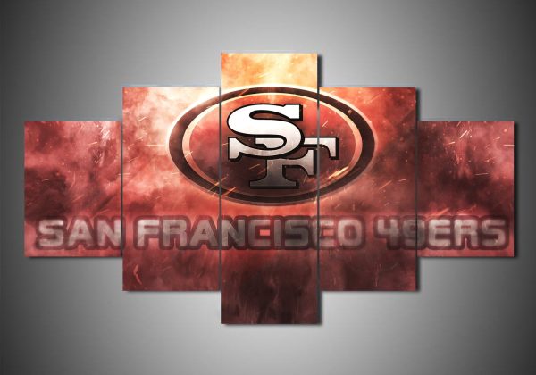 San Francisco 49Ers 1 - Sport 5 Panel Canvas Art Wall Decor