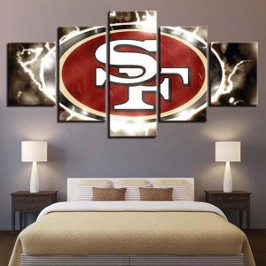 San Francisco 49ers Football - 5 Panel Canvas Art Wall Decor