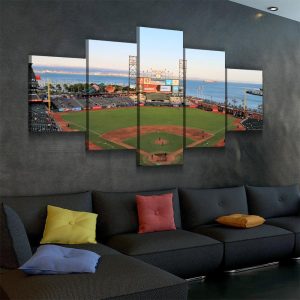 San Francisco Giants Stadium Baseball - 5 Panel Canvas Art Wall Decor