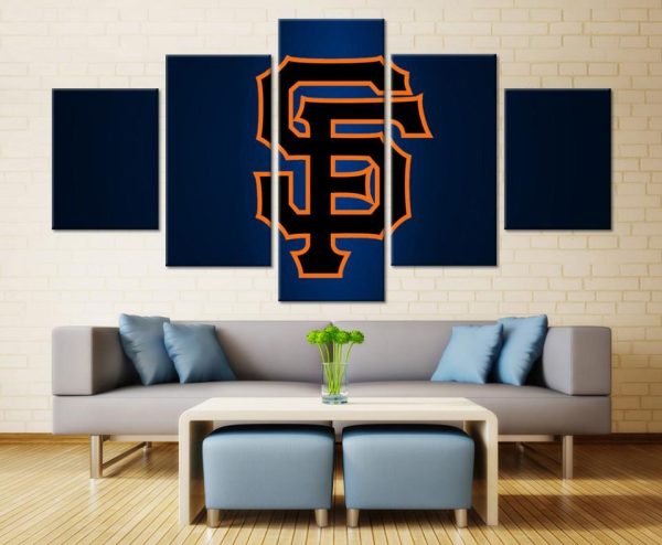 San Francisco Giants Team Logo - Sport 5 Panel Canvas Art Wall Decor