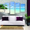 Sandy Beaches - Nature 5 Panel Canvas Art Wall Decor