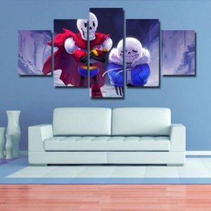 Sans Papyrus - Gaming 5 Panel Canvas Art Wall Decor