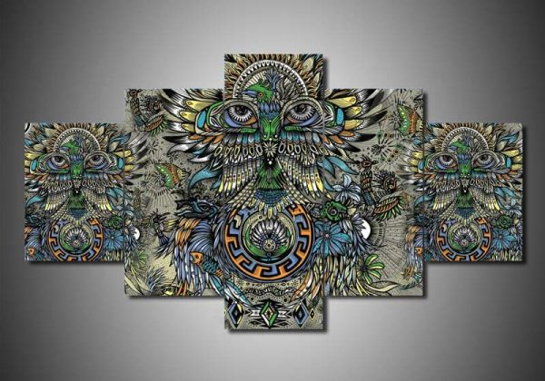 Santana - Abstract 5 Panel Canvas Art Wall Decor