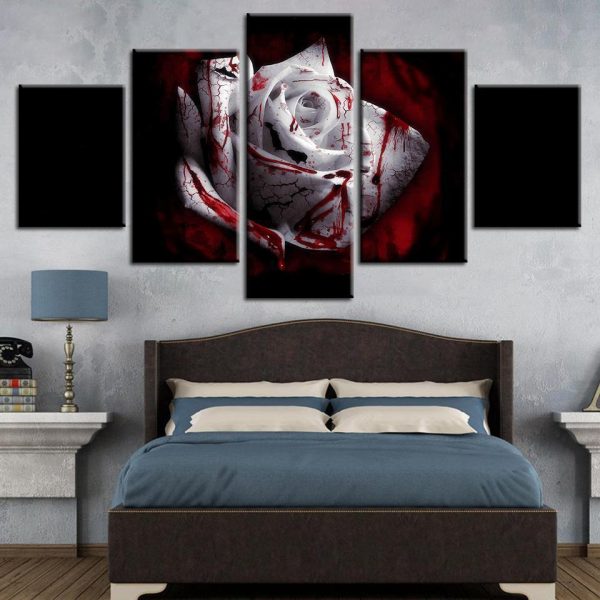 Scary Rose - Halloween 5 Panel Canvas Art Wall Decor