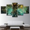 Scenery Magic Forest - Abstract Nature 5 Panel Canvas Art Wall Decor