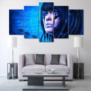 Sci Girl - Abstract 5 Panel Canvas Art Wall Decor