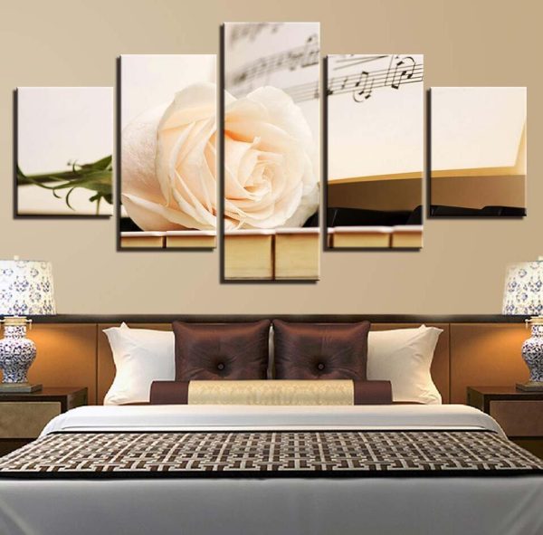 Score Piano Still Life - Music 5 Panel Canvas Art Wall Decor