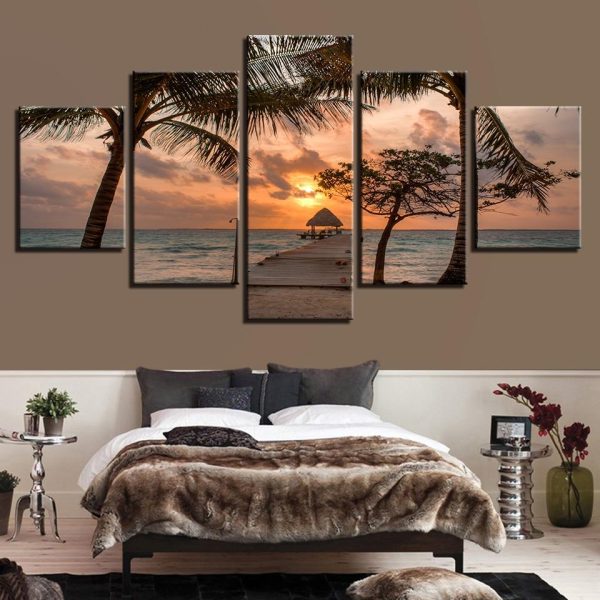 Sea 3 - Ocean 5 Panel Canvas Art Wall Decor