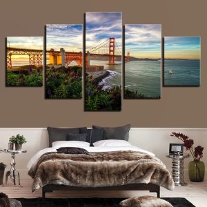 Sea 5 - Ocean 5 Panel Canvas Art Wall Decor