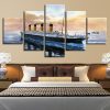 Sea Boat 22 - Space 5 Panel Canvas Art Wall Decor