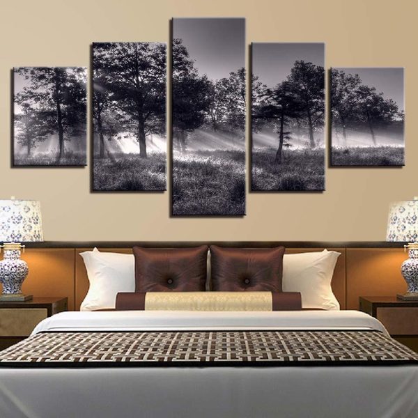 Sea Sunset 31 - Nature 5 Panel Canvas Art Wall Decor