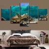 Sea Turtles 11 - Animal 5 Panel Canvas Art Wall Decor