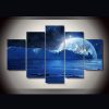 Seascape 8 - Space 5 Panel Canvas Art Wall Decor