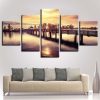 Seaview Mountain 7 - Nature 5 Panel Canvas Art Wall Decor