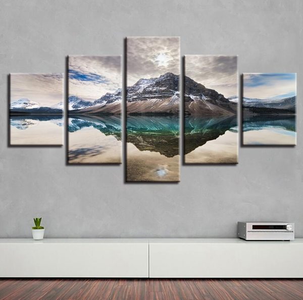 Seaview Mountain - Nature 5 Panel Canvas Art Wall Decor