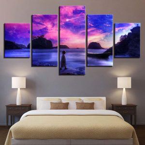 Seaview Sky 2 - Nature 5 Panel Canvas Art Wall Decor