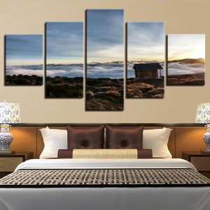 Seaview Sunshine 2 - Nature 5 Panel Canvas Art Wall Decor