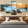 Seaview Sunshine - Nature 5 Panel Canvas Art Wall Decor