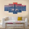 Seoul City Skyline At Sunset - Nature 5 Panel Canvas Art Wall Decor