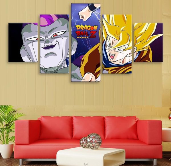 Seven Dragon Ball Figure 1 - Anime 5 Panel Canvas Art Wall Decor