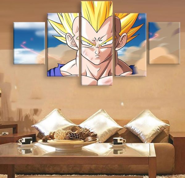 Seven Dragon Ball Figure 3 - Anime 5 Panel Canvas Art Wall Decor