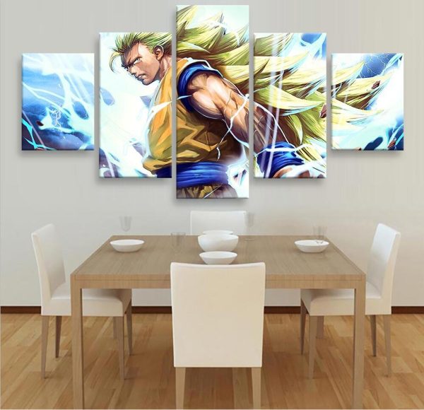 Seven Dragon Ball Figure - Anime 5 Panel Canvas Art Wall Decor