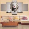 Sexy Marilyn Monroe 1 - Famous Person 5 Panel Canvas Art Wall Decor