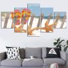 Shell 44 - Space 5 Panel Canvas Art Wall Decor