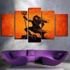 Shiva 5 Panel - Religion 5 Panel Canvas Art Wall Decor