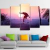 Skateboarding Into The Sunset - Sport 5 Panel Canvas Art Wall Decor