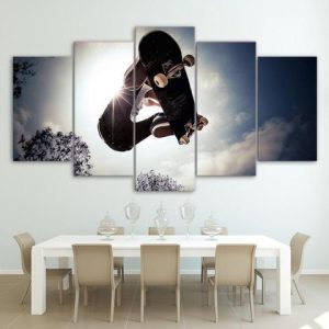 Skater High - Sport 5 Panel Canvas Art Wall Decor