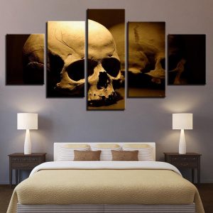 Skeleton Card - Abstract 5 Panel Canvas Art Wall Decor