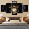 Skull 23 - Abstract 5 Panel Canvas Art Wall Decor