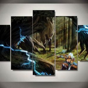 Skyrim 5 - Gaming 5 Panel Canvas Art Wall Decor