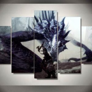 Skyrim 7 - Gaming 5 Panel Canvas Art Wall Decor