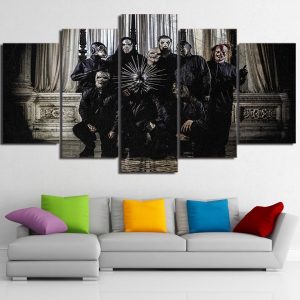 Slipknot Nu Metal - Movie 5 Panel Canvas Art Wall Decor