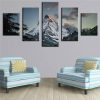 Snow Cap Mountain - Nature 5 Panel Canvas Art Wall Decor