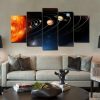 Solar System - Space 5 Panel Canvas Art Wall Decor