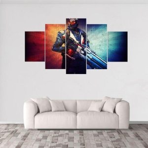 Soldier 76 Overwatch 1 - Gaming 5 Panel Canvas Art Wall Decor