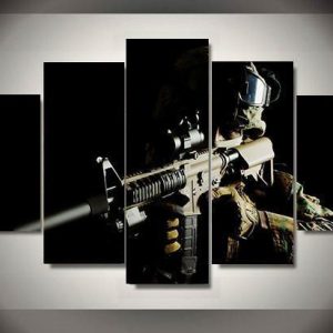 Soldiers 10 - Army 5 Panel Canvas Art Wall Decor